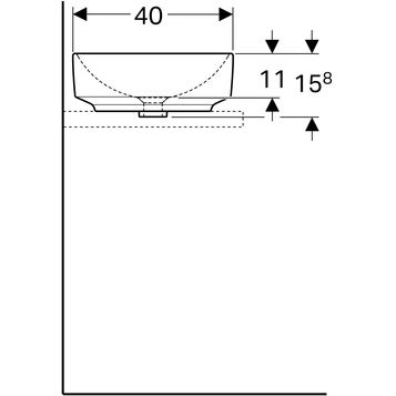 Раковина Geberit VariForm 55 см 500.771.01.2