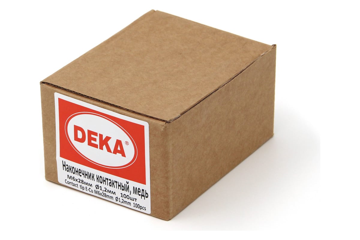 Наконечники контактные (100 шт; М6х28 мм; 1.2 мм; медь) Deka СТ000001805