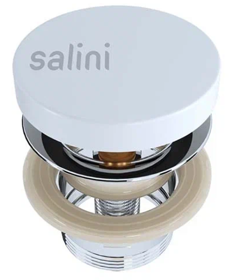 Донный клапан для раковины Salini D504 Up&Down 16222WG для Alda/Marea/Luce, белый глянцевый