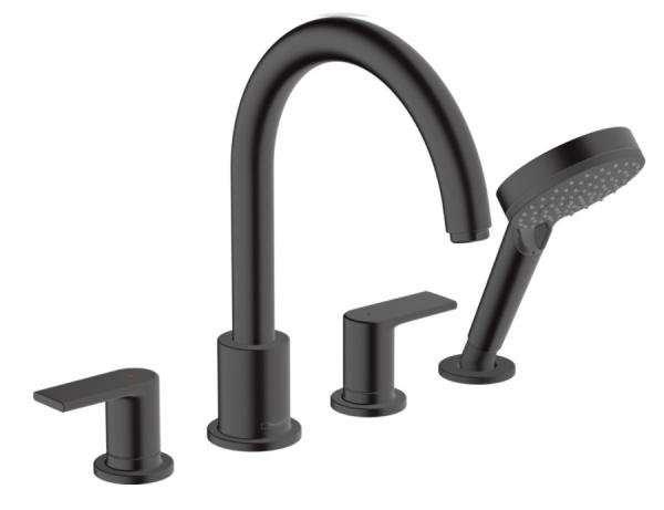 Смеситель на борт ванны Hansgrohe Vernis Blend 71456670 черный матовый