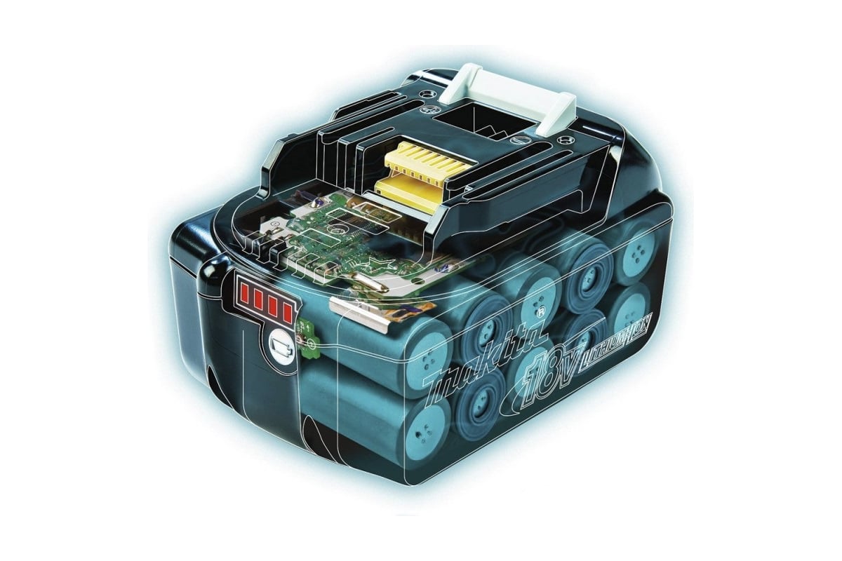Аккумулятор Makita BL1850B LXT 18 В, 5 Ач, индикатор заряда, полиэтиленовый пакет, 1 шт 632G59-7