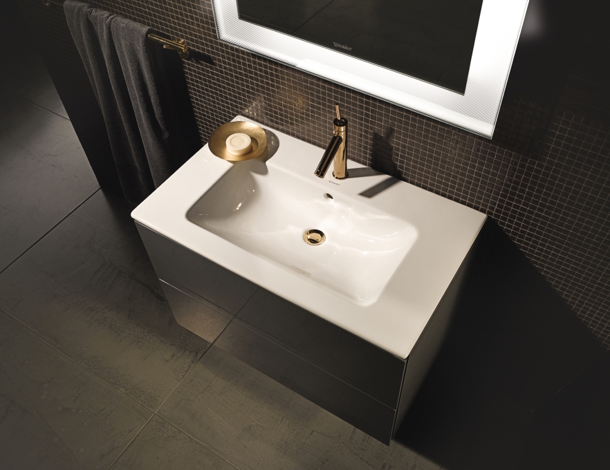 Тумба с раковиной Duravit L-Cube 83 2 ящика коричневая сосна