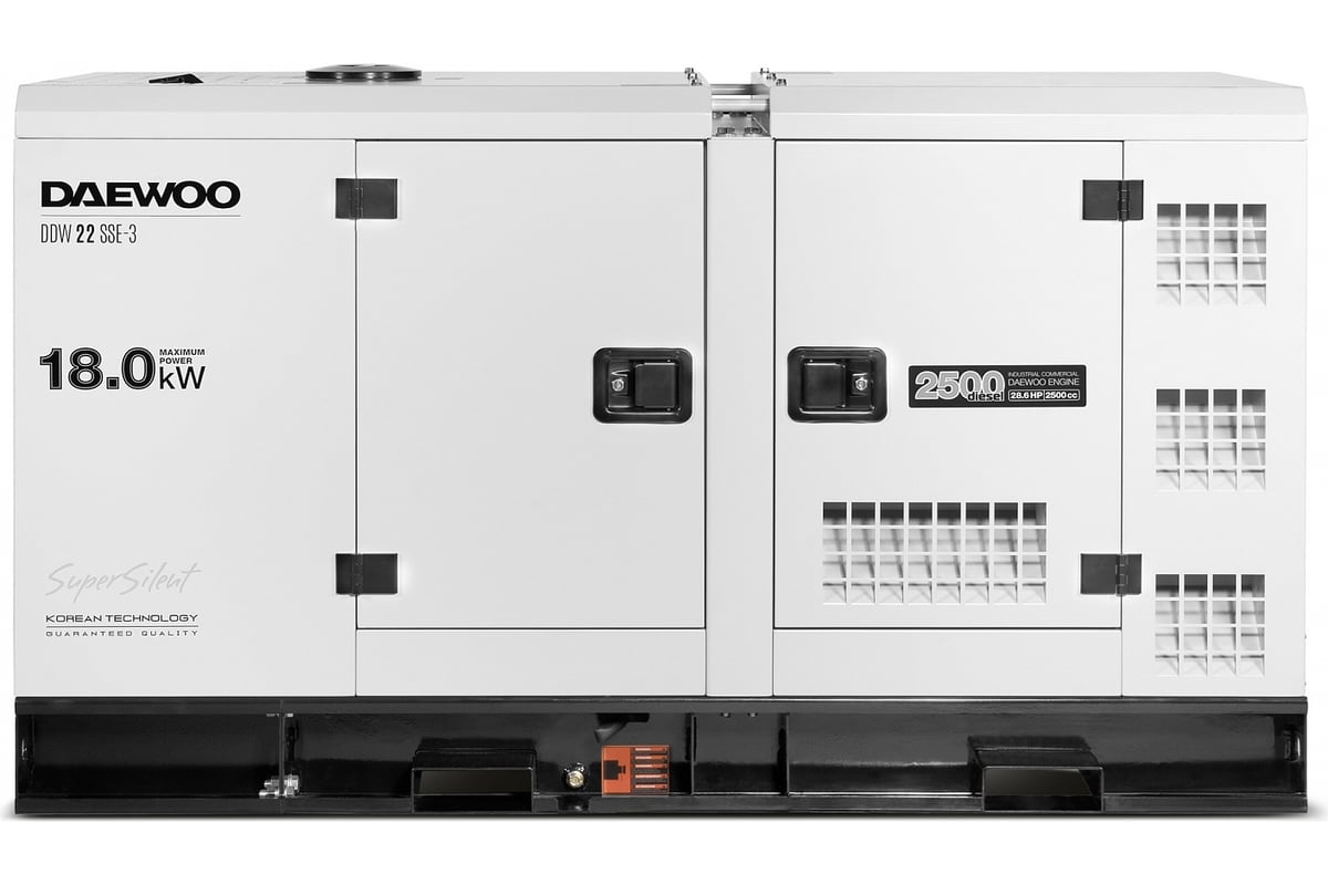 Дизельный генератор Daewoo с водяной системой охлаждения DDW 22 SSE-3