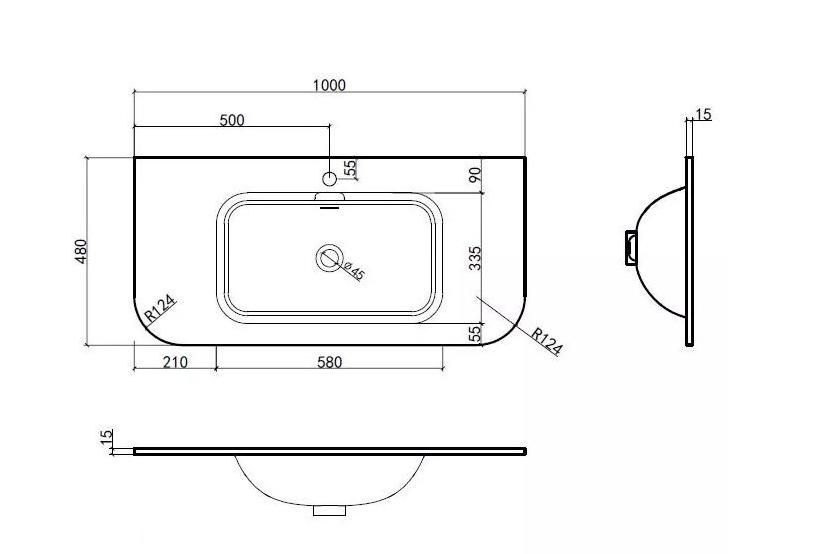 Тумба с раковиной Vincea Альто (Alto) 100 см светло-бежевый матовый