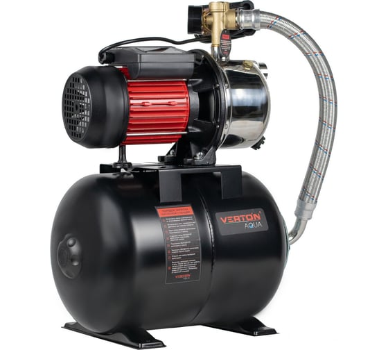 Насосная станция Verton AQUA PS1100S/24 1100 Вт, 55 л/мин, 24 л, гл. 9 м, высота 50 м, 1", 3 бар 01.13297.13552