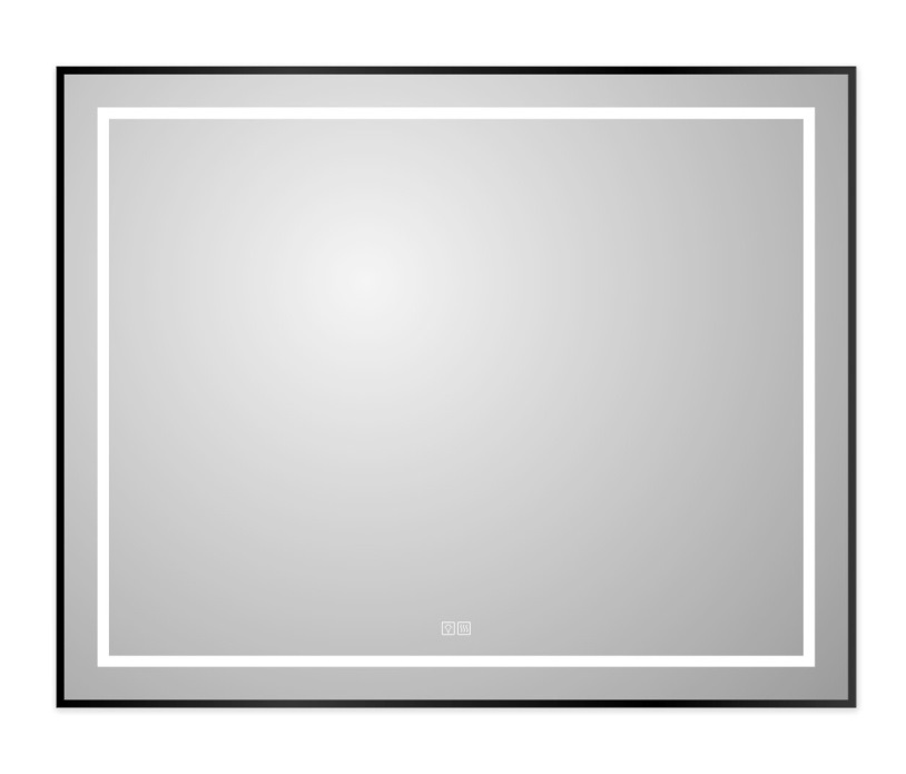 Зеркало BelBagno SPC-KRAFT-1000-800-LED-TCH-WARM-NERO 100x80 см антипар, черный
