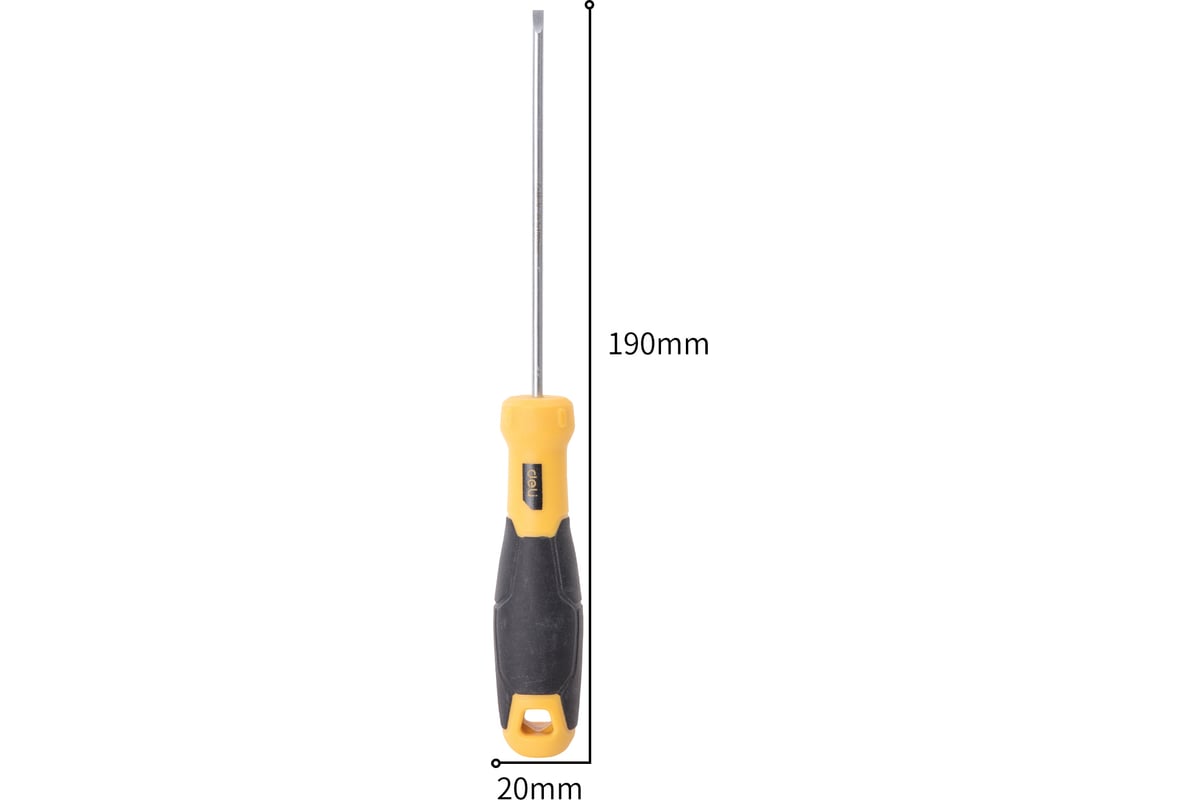 Шлицевая отвертка Deli SL3х100мм DL6331001 Cr-V, магнит, TPR+PP ручка 98346