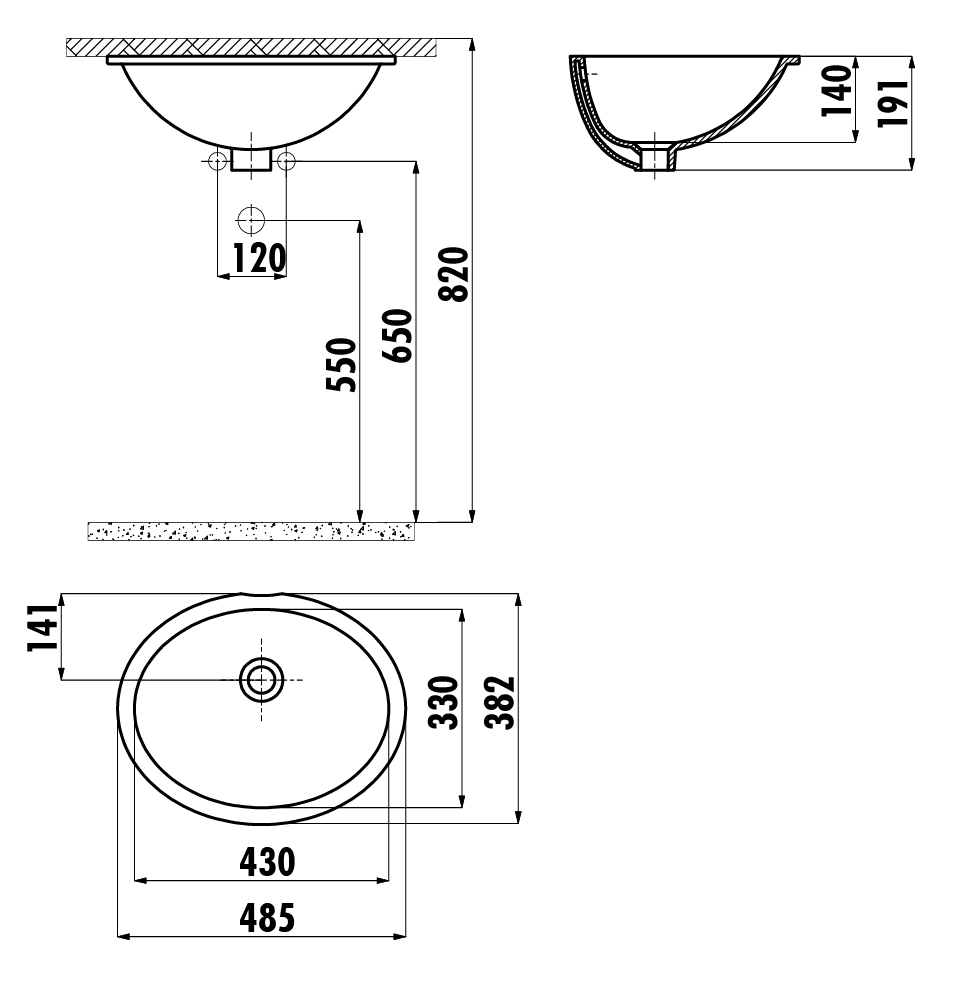 Раковина Creavit TP211-00CB00E-0000 48 см белый