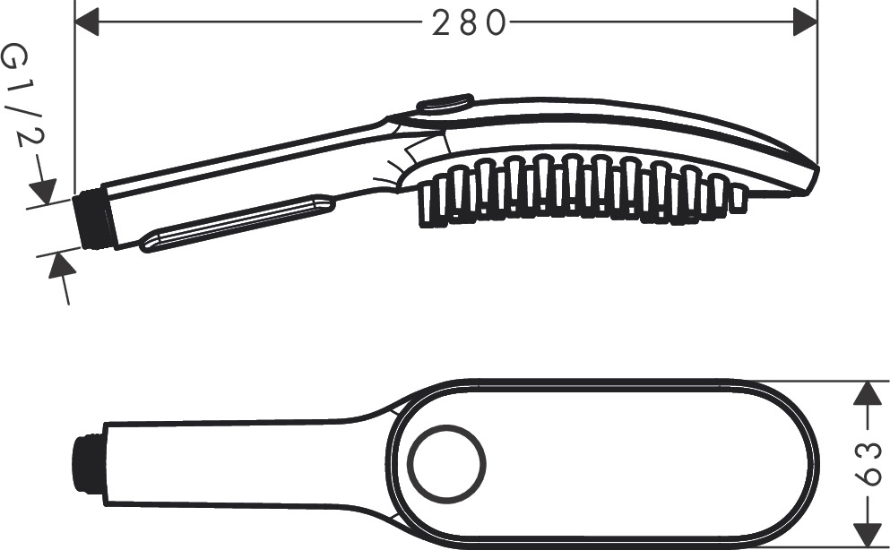 Душевая лейка Hansgrohe DogShower 150 3jet 26640540 бирюзовый