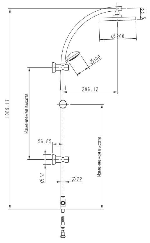 Душевая стойка Esko ST1010