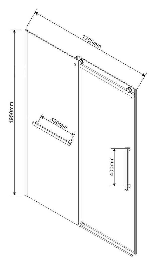 Душевая дверь Vincea Сomo Soft VDS-1CS130CLB 130x195 черный, прозрачная