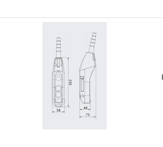 Пульт управления OCALIFT 2 кнопки, М5, 1 скорость, стоп, IP55 TNHA1-61F