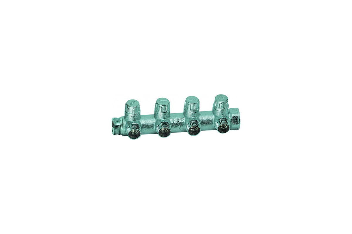 Запорный коллектор с 4 отводами FAR 3/4" ВР-НР М24х19 FK 3906 C34