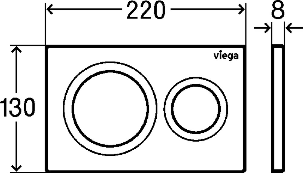 Кнопка смыва Viega Visign for Style 20 773779 хром