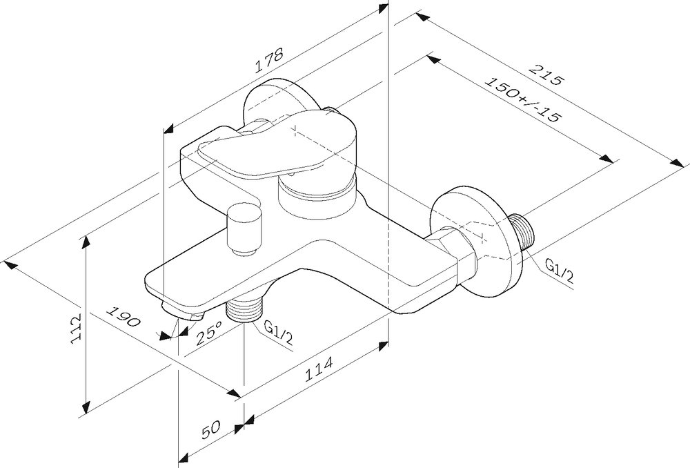 Смеситель для ванны Am.Pm X-Joy F85A10022 черный