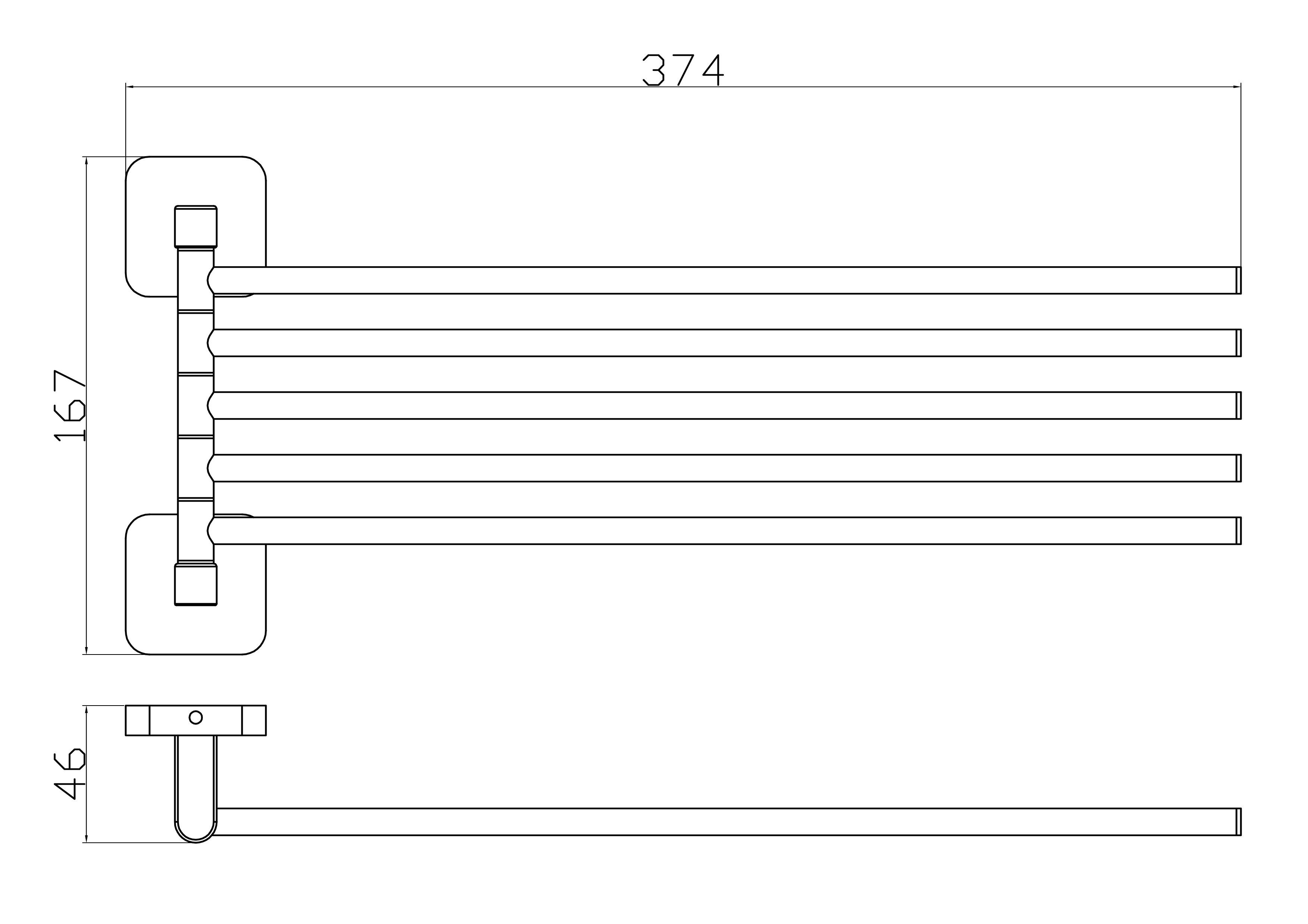 Полотенцедержатель Wonzon&Woghand Still WW-6661 хром