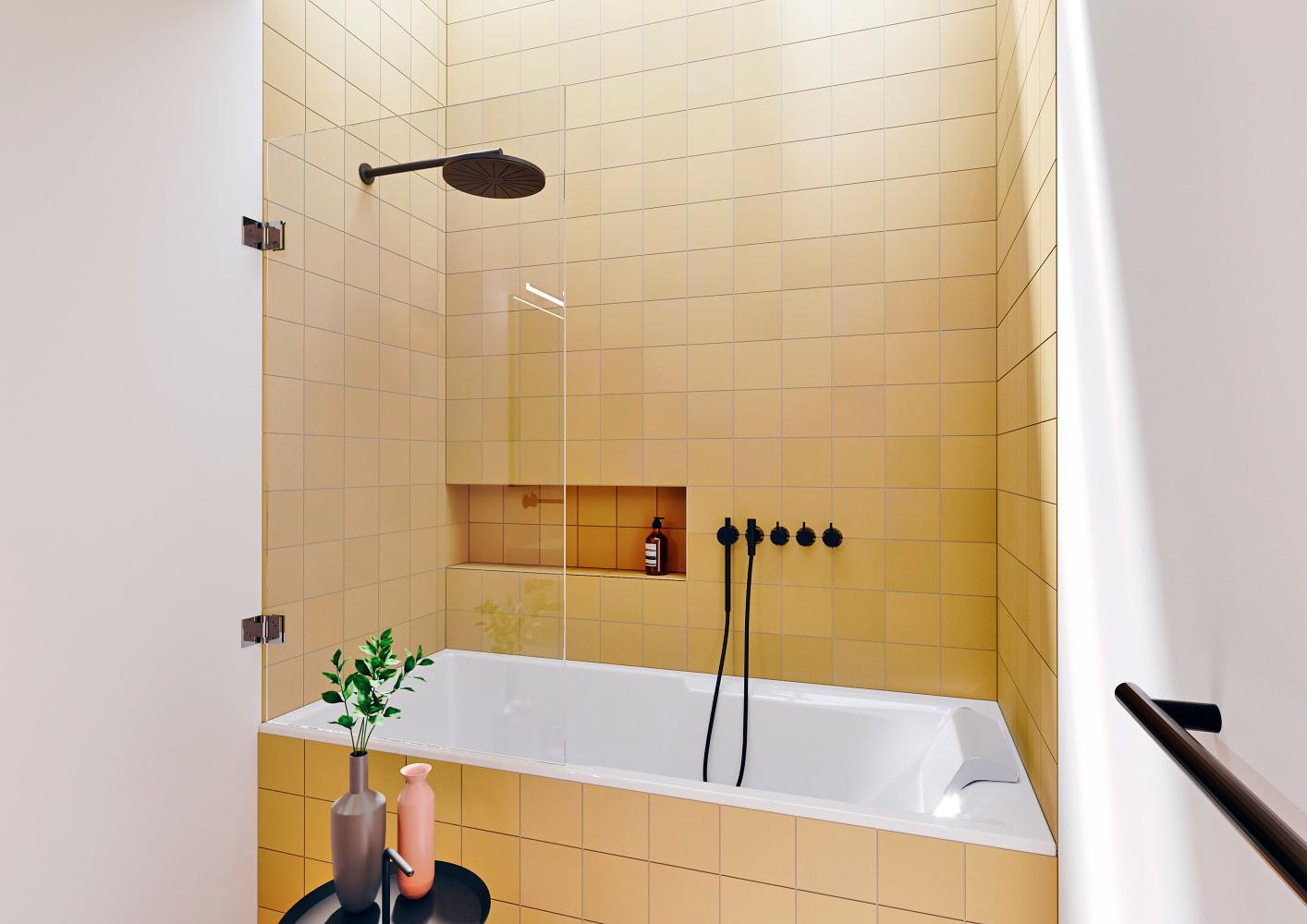 Акриловая ванна Riho Still Shower Plug&Play 180x80 см L/R с монолитной панелью
