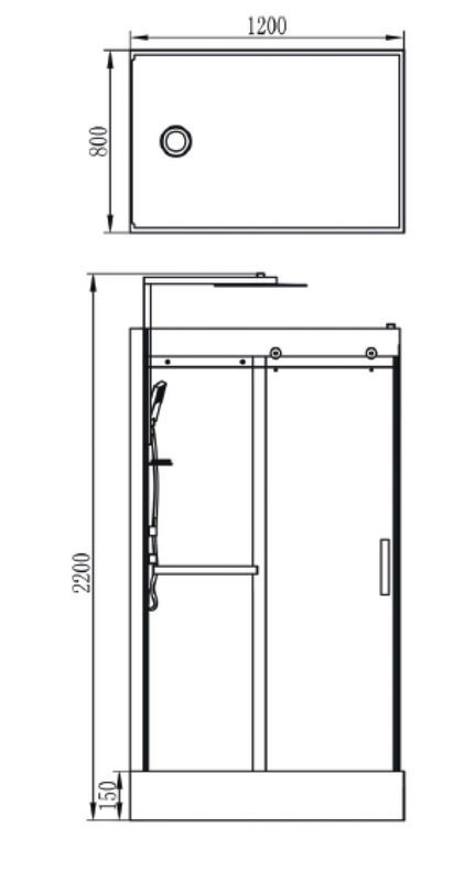 Душевая кабина Orans Basic+ SR-8629ED 120x80