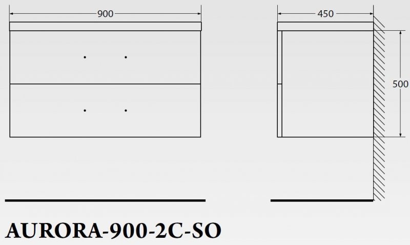 Тумба с раковиной BelBagno Aurora 90 см