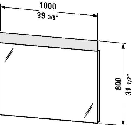 Зеркало Duravit Durastyle 100 см DS726900000 с подсветкой