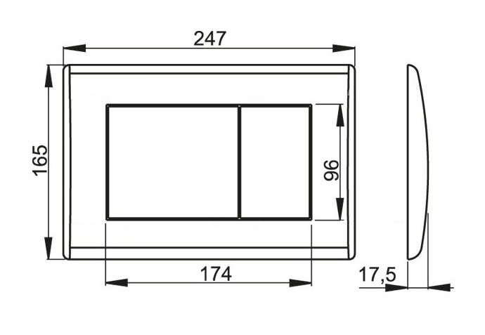 Кнопка смыва AlcaPlast M270 белый