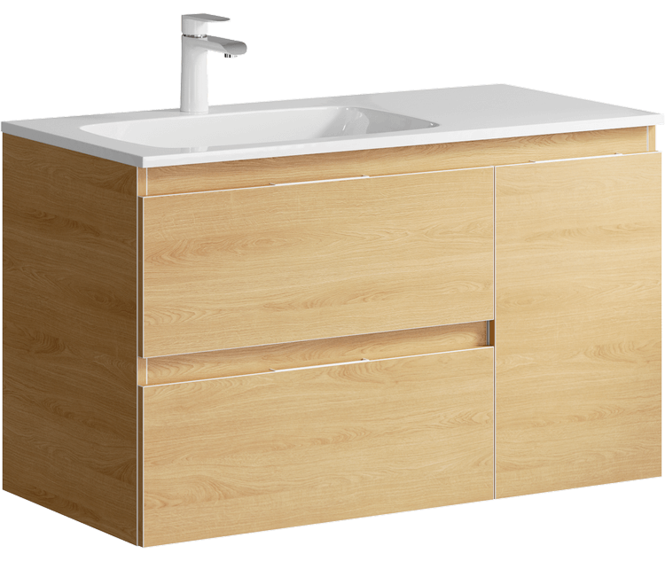 Тумба с раковиной Aqwella Accent 90 см левая