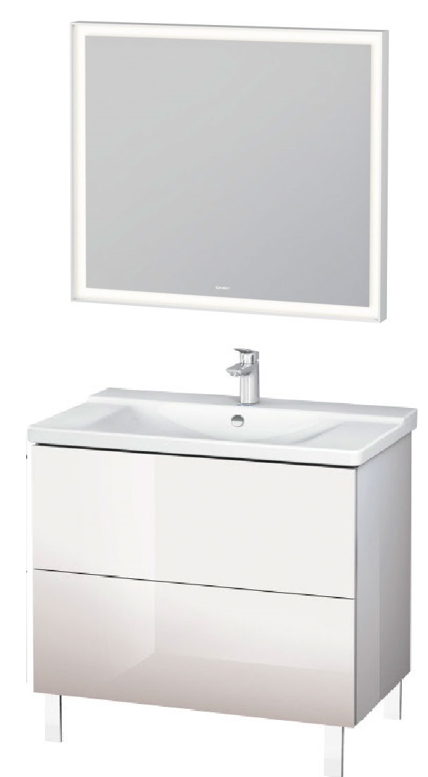 Мебель для ванной Duravit L-Cube 83 2 ящика, напольная белый