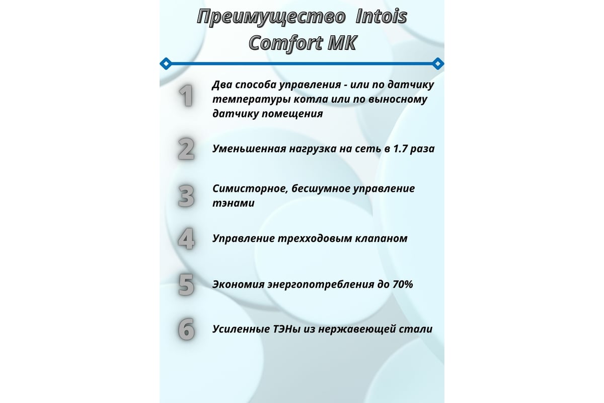 Электрический котел Интоис Комфорт МК 4 кВт INTOIS 165