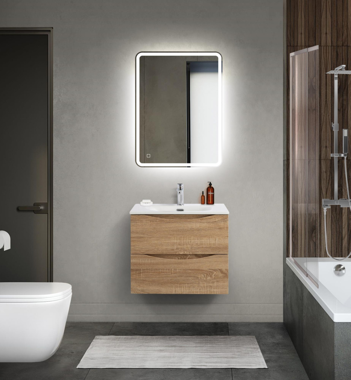Мебель для ванной BelBagno Marino-Cer-Mini 60 см Rovere Bianco