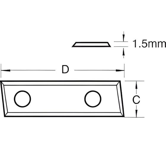Нож твердосплавный для фрез 49.5x12x1.5 мм, Z4 ROTIS 744.501215A