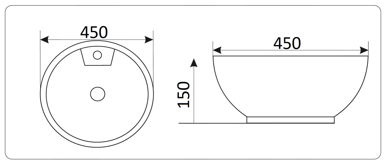 Раковина CeramaLux N9428 45 см