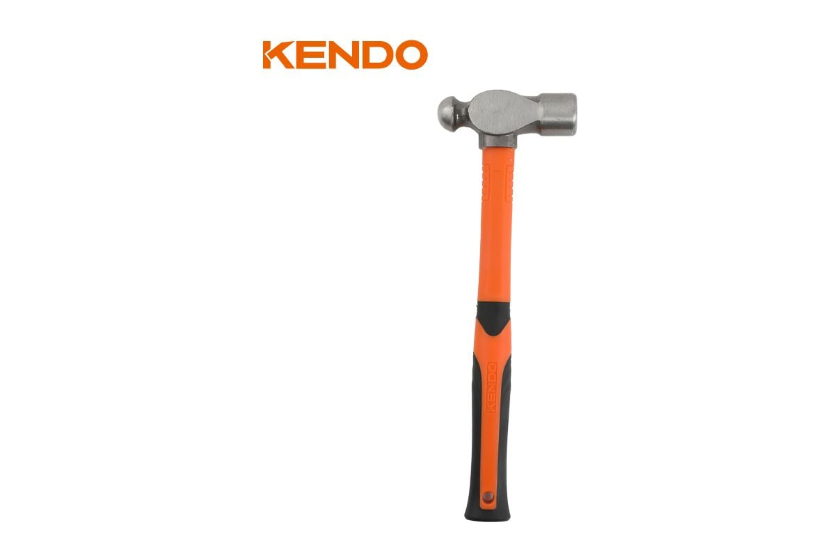 Молоток с круглым бойком KENDO с фибергласовой рукояткой, 900 гр 25147