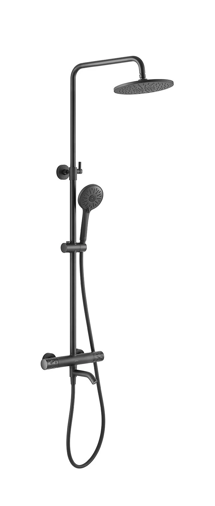Душевая стойка Arrow AG3317SHMB с термостатом, черный матовый