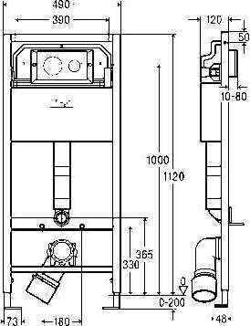 Инсталляция для унитаза Viega Prevista Dry 792855 с клавишей