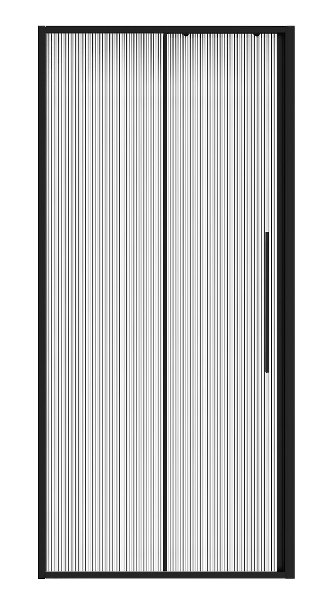 Душевая дверь Niagara Nova 100x195 рифленое, черный матовый NG-84-L10FHB