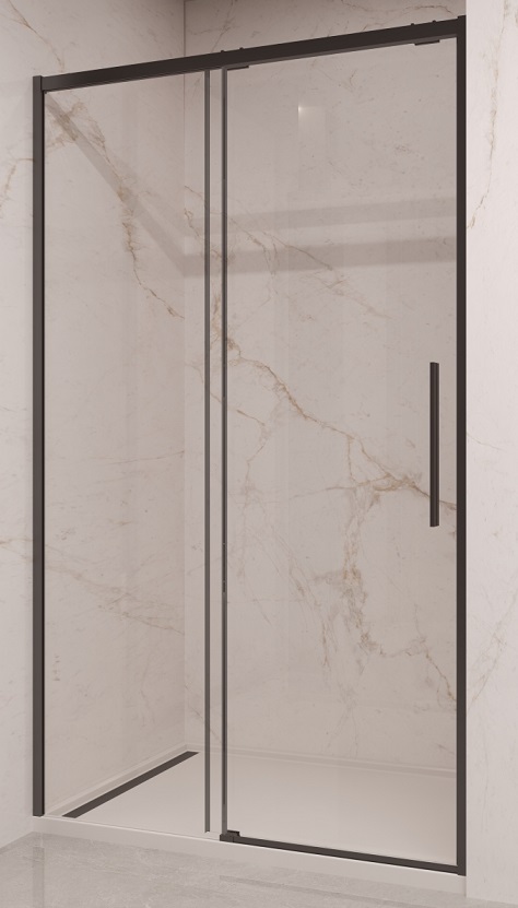 Душевая дверь Vincea Stella VDS-1ST120CLB 120x200 черный, прозрачная