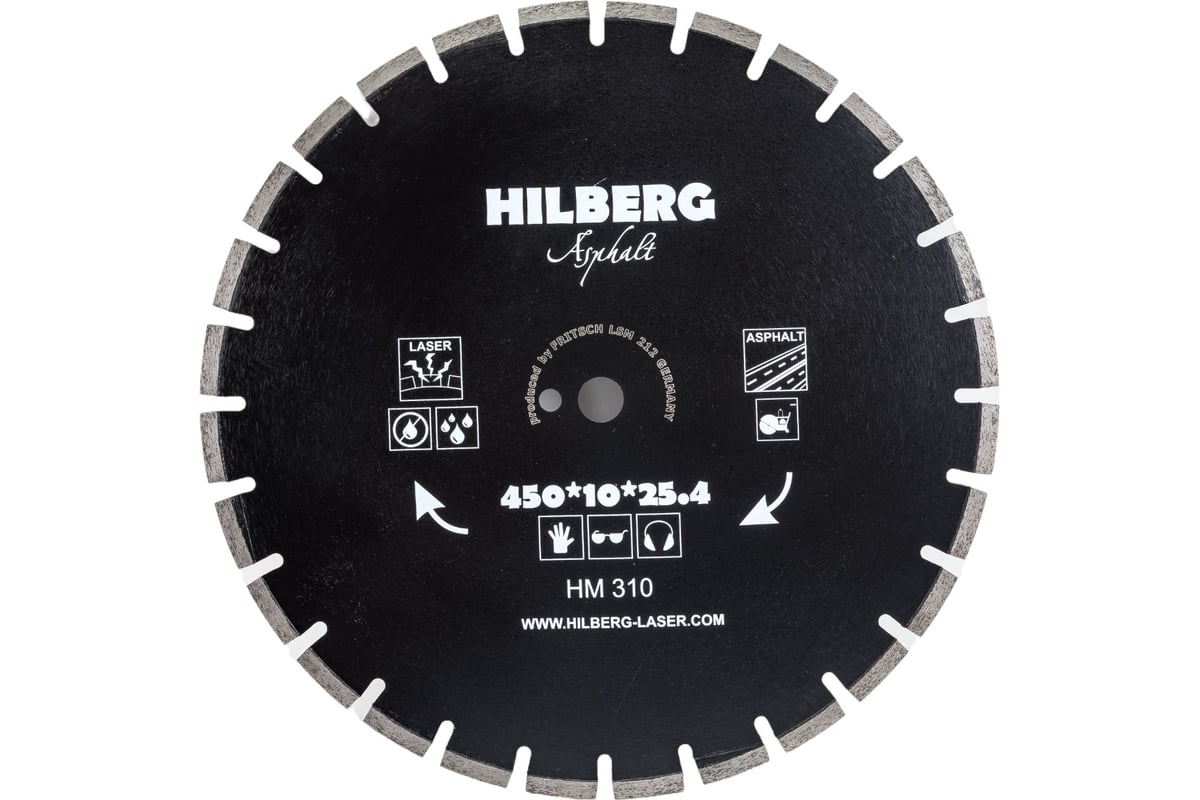 Диск алмазный отрезной по асфальту (450х25.4 мм) Hilberg HM310