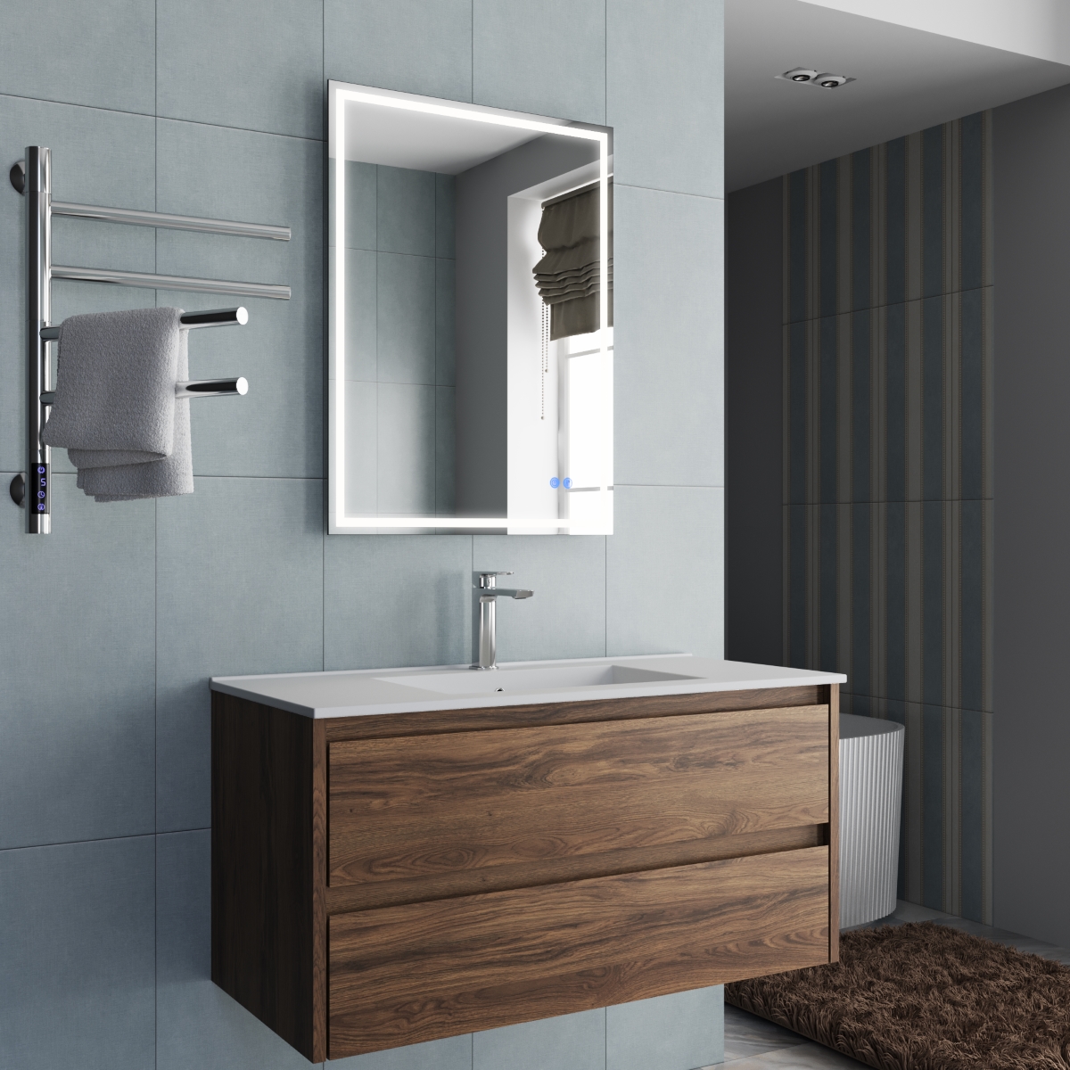 Тумба с раковиной Vincea Gio new 100 см C.Oak