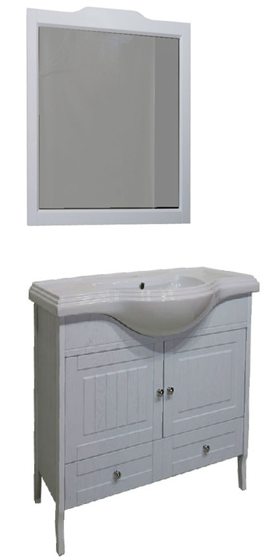 Мебель для ванной Caprigo Genova 80 см, 1 ящик, 2 дверцы, арктик