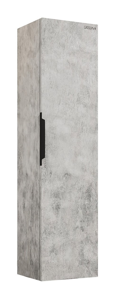 Шкаф пенал Grossman Кросс 30 см бетон