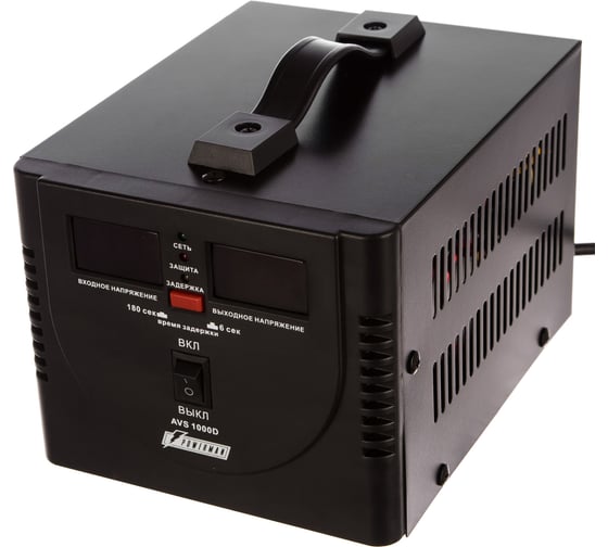 Стабилизатор напряжения Powerman 1ф 1 кВА AVS 1000 D Black 6015736