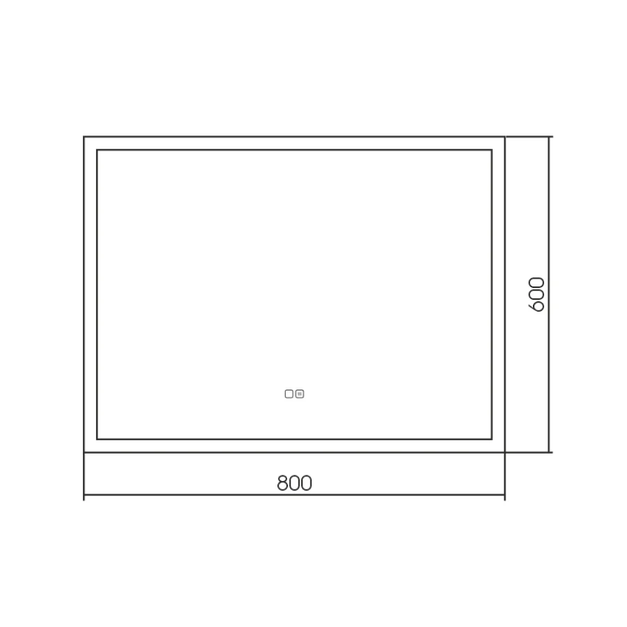Зеркало AQUAme AQM9104 80x60 см подсветка, антипар