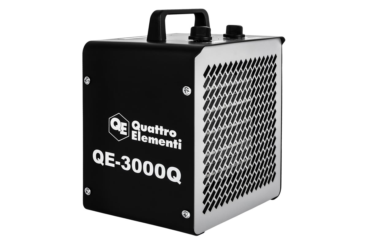 Керамический электрический нагреватель воздуха Quattro Elementi QE-3000Q КУБ (1,5/3,0 кВт, 250 м.куб/ч, площадь обогрева 30 м2) 915-977