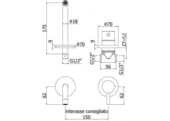 Смеситель для раковины Paffoni Light LIG006BO70 белый матовый