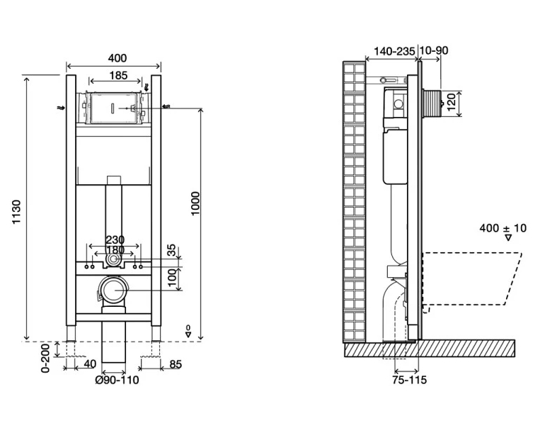 Комплект инсталляции Jacob Delafon Struktura E21771RU-00 (EDE102-00 + E70024-00) + система инсталляции Jacob Delafon (E33131RU-NF + E4316-00)