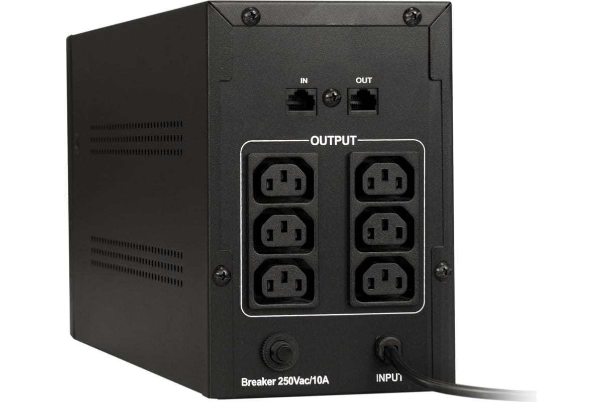 Источник бесперебойного питания Exegate SpecialPro UNB-1000.LED.AVR.C13.RJ <1000VA/650W, LED, AVR,6хIEС-C13, RJ45/11, Black> 285481