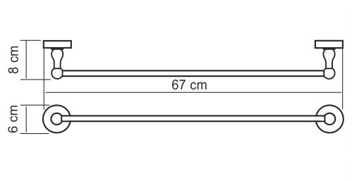 Полотенцедержатель WasserKRAFT Nau K-7730