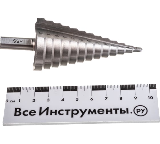 Сверло по металлу ступенчатое (4-39 мм; 13 ступеней; Р6М5) Барс 72363