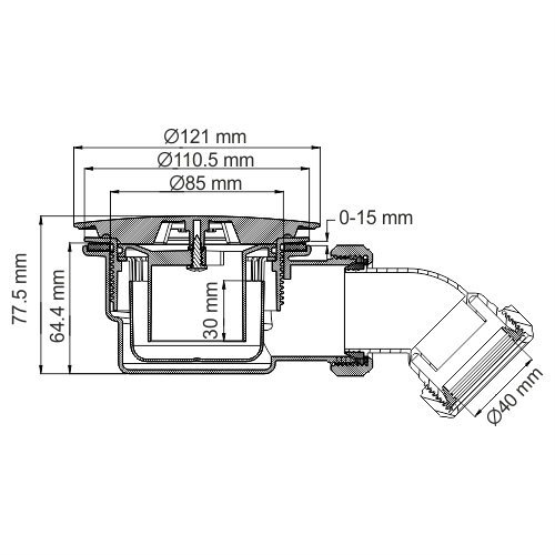 Сифон для поддона WasserKRAFT D210