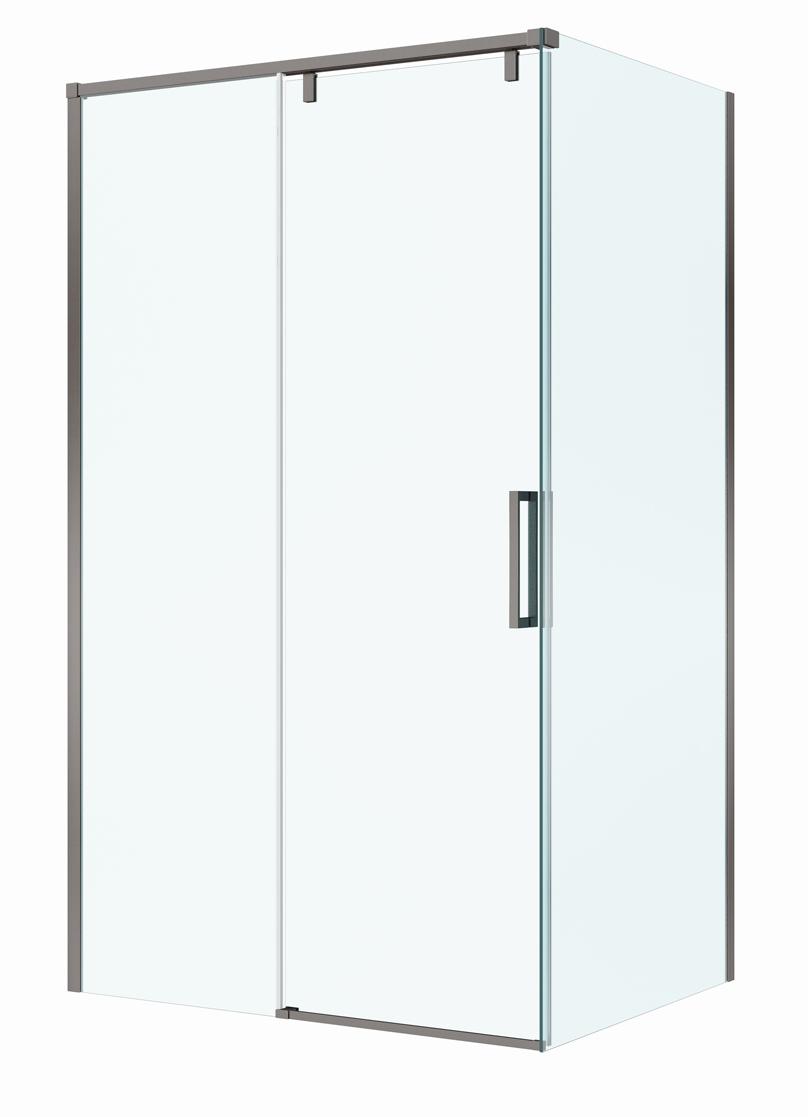 Душевой уголок BelBagno SOFT_CLOSE-1-AH-1-110/90-C-GM 110x90 прозрачный, оружейная сталь Душевой уголок BelBagno SOFT_CLOSE-1-AH-1-110/90-C-GM 110x90 прозрачный, оружейная сталь
